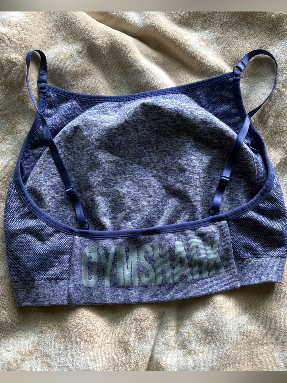 Gymshark Heathered Purple Seamless Cami Sports Bra - Picture 2 of 4